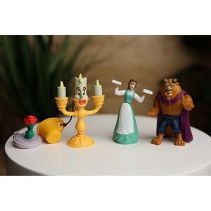 Disney Beauty and the Beast McDonald's Happy Meal Toy Set Belle Beast Lumiere